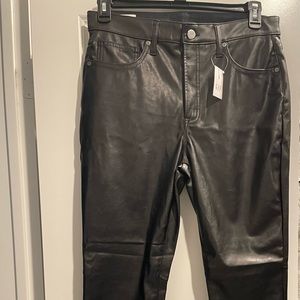 Brand new black leather pants from GAP.  Vintage slim high rise. Size 12 R